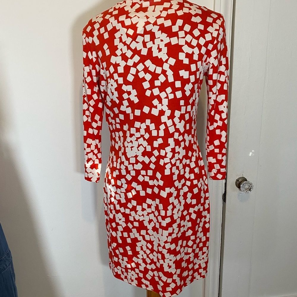 DvF mini shift dress silk 3/4 sleeves 4 - Picture 4 of 7